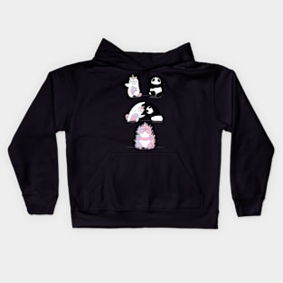 Panda with Unicorn Fusion Kids Hoodie